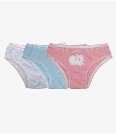 Kit Calcinha Infantil Select Rosa