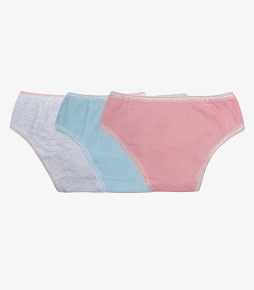 Kit Calcinha Infantil Select Rosa