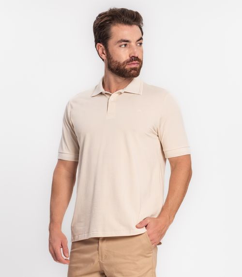 Camisa Polo Masculina Ogochi Bege