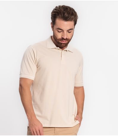 Camisa Polo Masculina Ogochi Bege