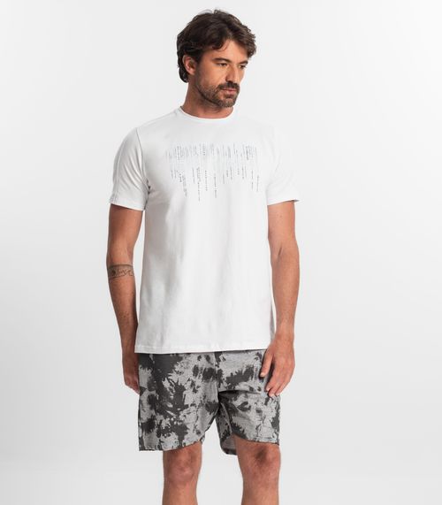 Bermuda Masculina Estampada Rovitex Cinza