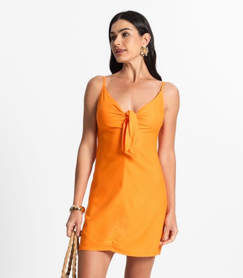 Vestido Feminino Alcinha Com Amarração Select Laranja