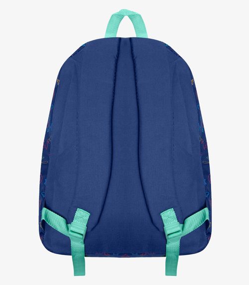 Mochila Feminina Escolar Estampada Clio Azul