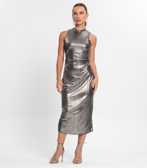 Vestido Midi Feminino Endless Cinza