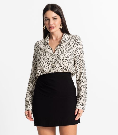 Camisa Feminina Manga Longa Select Marrom