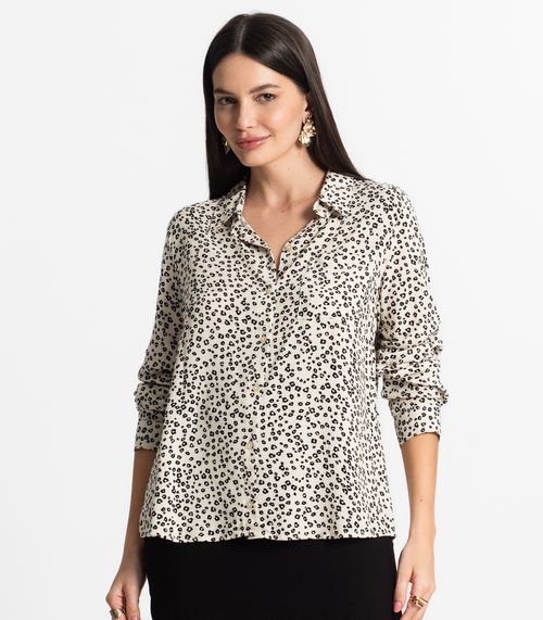 Camisa Feminina Manga Longa Select Marrom