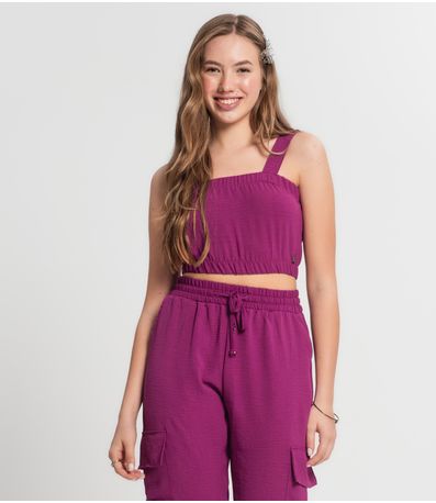 Top Juvenil Feminino Minty Roxo