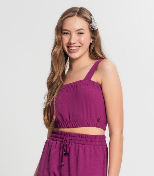Top Juvenil Feminino Minty Roxo