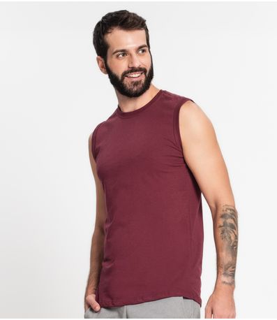 Regata Meia Malha Básica Masculina Kohmar Vermelho