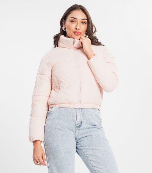 Jaqueta Feminina Puffer Bomber Select Rosa