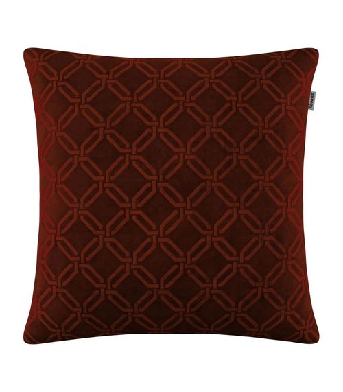 Capa De Almofada Veludo Geométrico Adomes Vermelho
