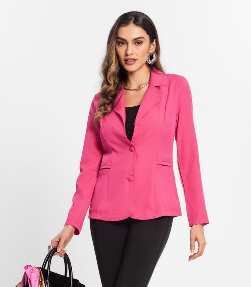 Blazer Feminino De Microfibra Misso Rosa