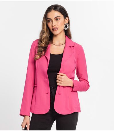 Blazer Feminino De Microfibra Misso Rosa