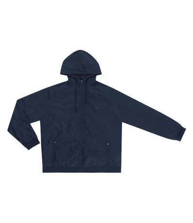 Jaqueta Masculina Plus Size Com Capuz Diametro Azul