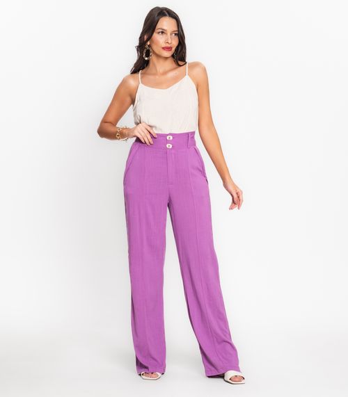 Calça Pantalona Feminina Endless Roxo