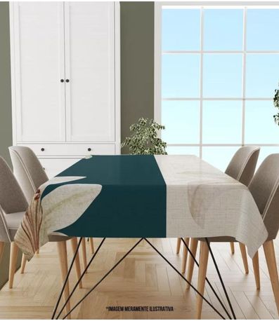 Toalha De Mesa Retangular 8 Lugares Wevans Branco