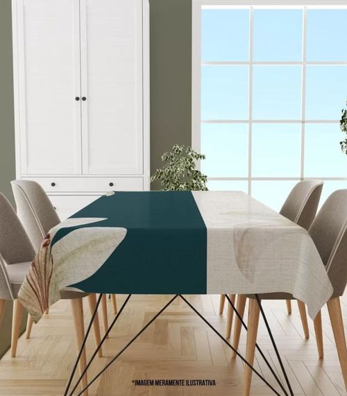 Toalha De Mesa Retangular 8 Lugares Wevans Branco