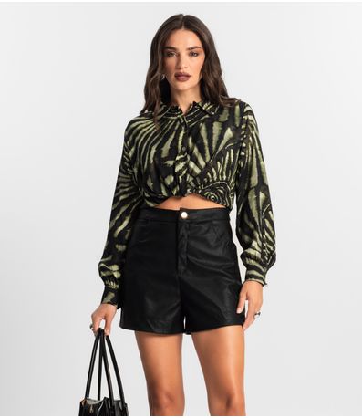 Camisa de Viscose Manga Longa Endless Verde