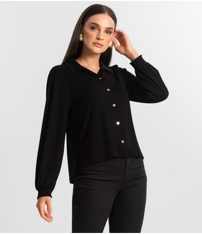 Camisa Feminina Manga Longa Endless Preto
