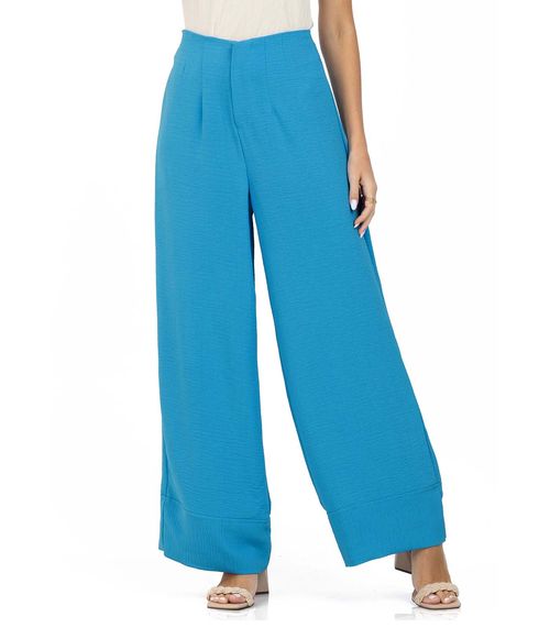 Calça Feminina Pantalona Air Flow Rajado Endless Azul