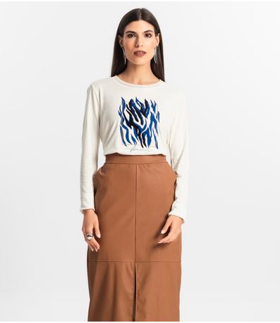 Blusa Manga Longa Endless Bege