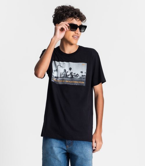 Camiseta Juvenil Masculina Minty Preto
