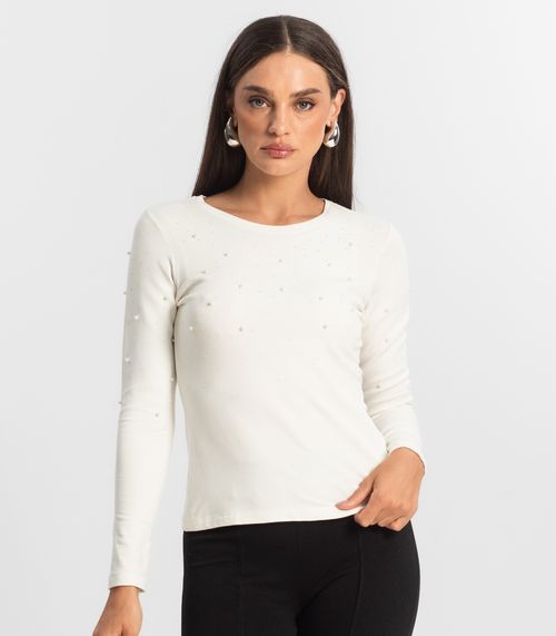 Blusa Feminina Manga Longa Endless Bege