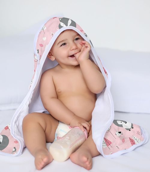 Toalha Com Capuz Bebê Vivaldi Verde
