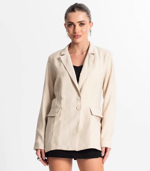 Blazer Feminino Alfaiataria Endless Bege