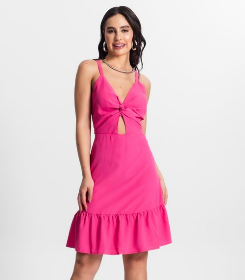 Vestido Feminino Curto Com Elastex Style Box Rosa