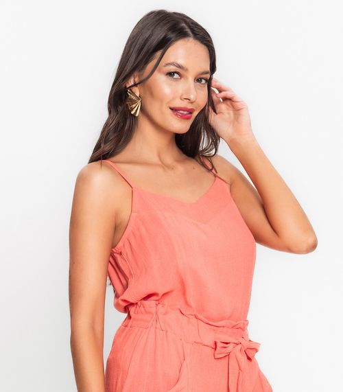 Blusa De Alças Feminina Linho Strong Endless Rosa