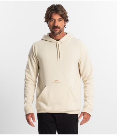 Blusão Masculino Com Capuz Diametro Bege