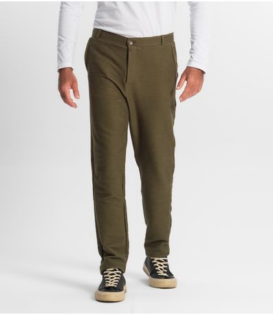 Calça Masculina Em Moletinho Diamentro Verde