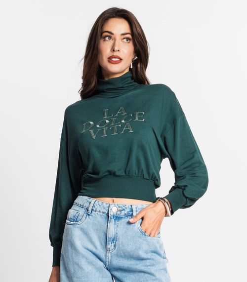 Blusão Feminino Gola Alta Endless Verde