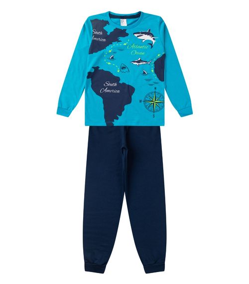 Conjunto Infantil Menino Meia Estação Kappes Azul