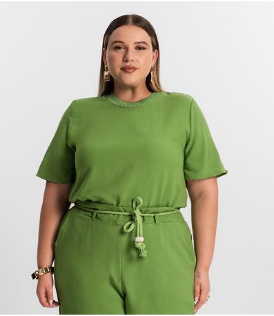 Blusa Feminina Plus Size Secret Glam Verde