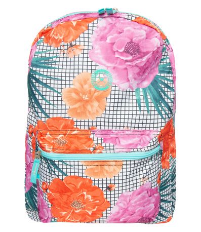 Mochila Escolar Feminina Estampa Floral Clio Verde