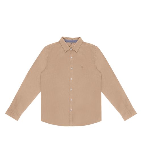 Camisa Masculina Manga Longa Diametro Marrom