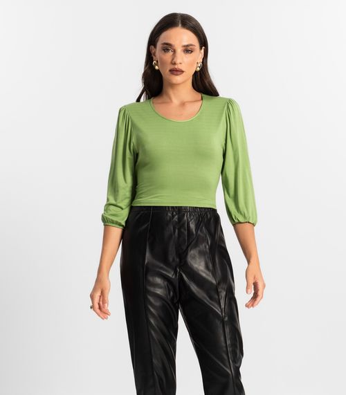 Blusa Feminina Manga 3/4 Endless Verde