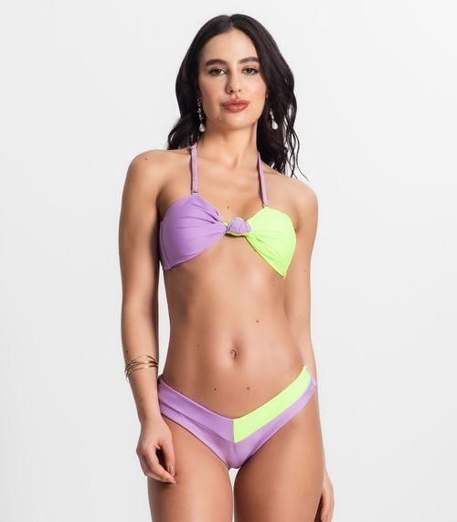 Conjunto Biquíni Dupla Face Nó Bicolor Bela Gaia Rosa