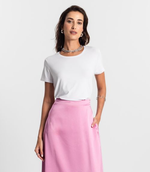 Blusa Feminina manga Curta KO Branco