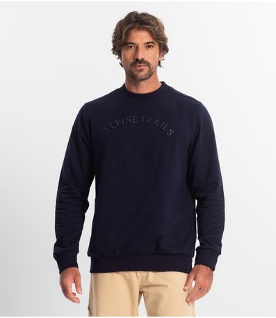 Blusão Masculino Em Moletom Diametro Azul