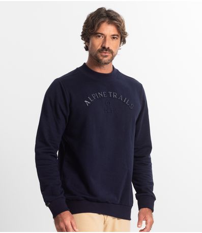 Blusão Masculino Em Moletom Diametro Azul