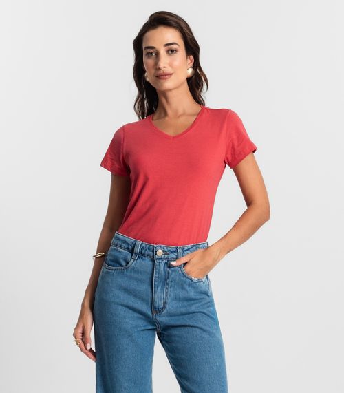 Blusa Feminina Meia Malha 30 Básica KO Vermelho