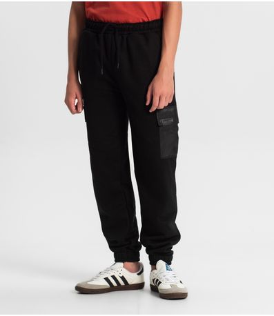 Calça Cargo Juvenil Masculina Minty Preto
