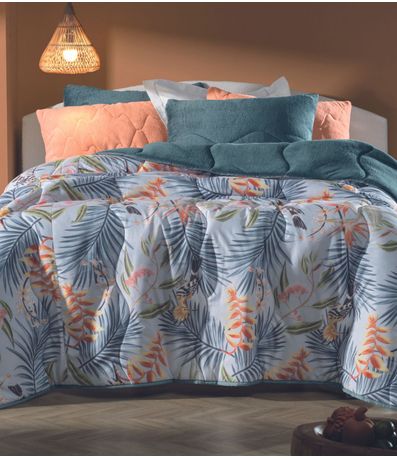 Edredom Blend Confort Casal Altenburg Azul