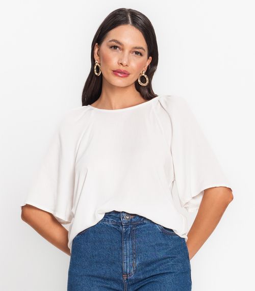 Blusa Feminina Viscose Creponada Endless Branco