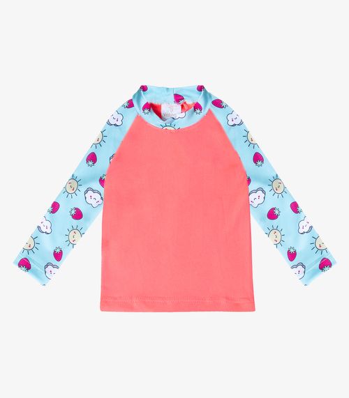 Camiseta Infantil Menina Com Proteção UV Viston Rosa