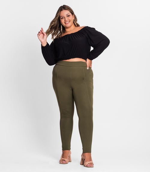 Legging Feminina Plus Size Secret Glam Verde