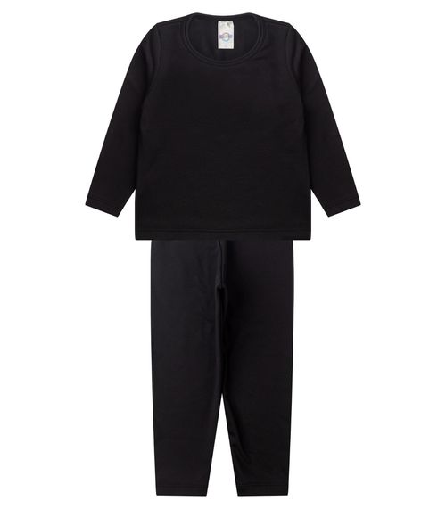 Conjunto Termico Juvenil Segunda Pele Kappes Preto